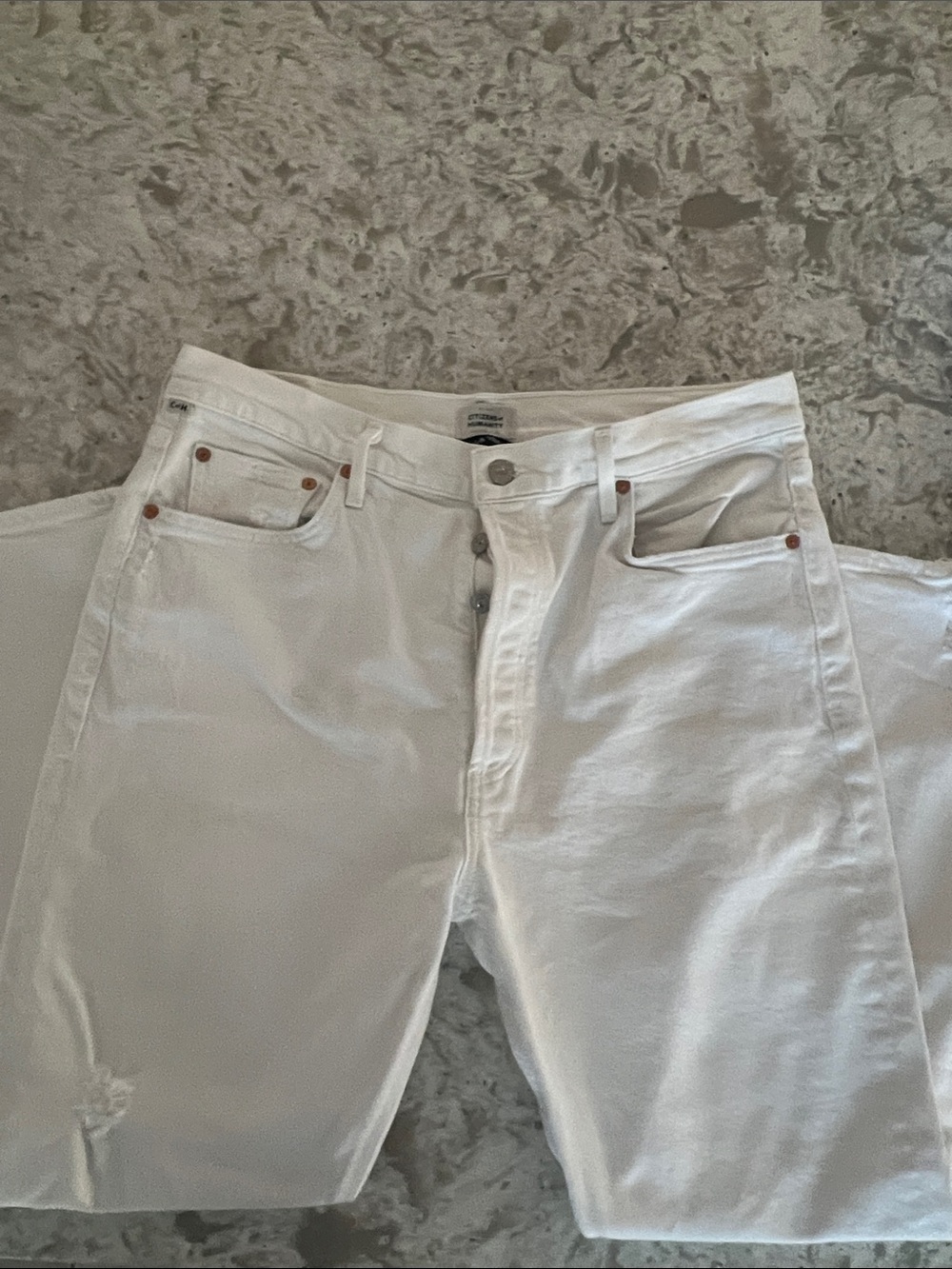 Citizens Of Humanity White High-Rise Denim